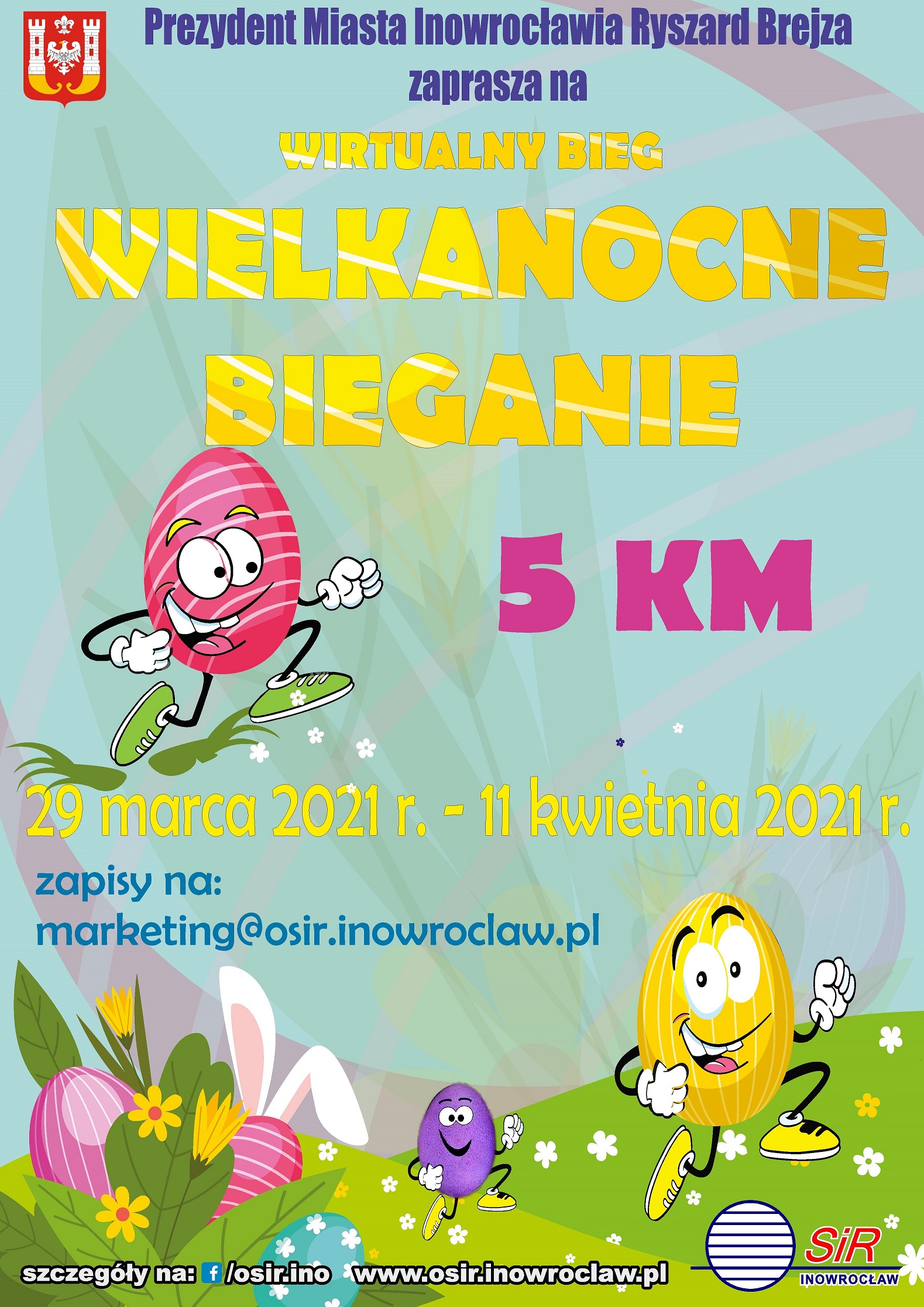 Plakat Wielkanocne bieganie