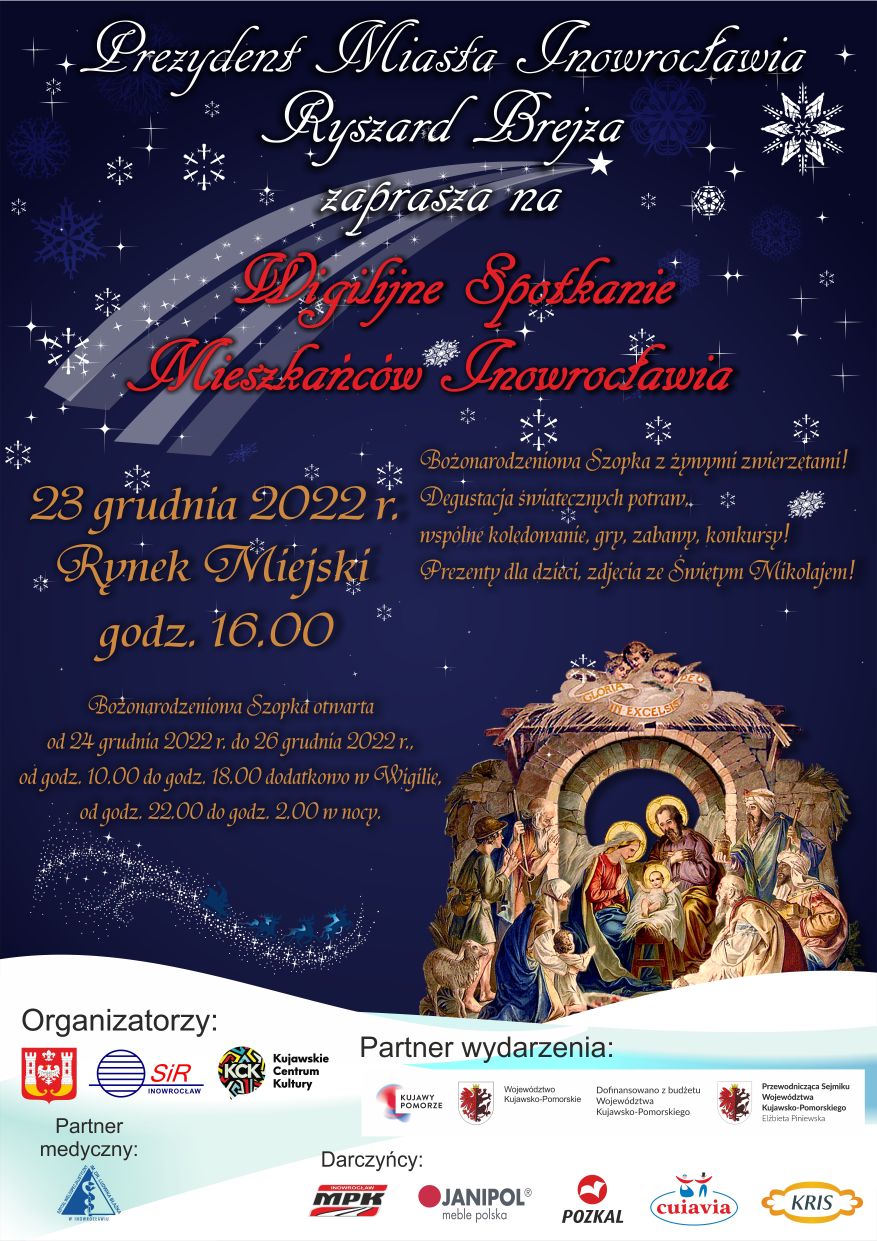 Plakat Wigilijne Spotkanie Mieszkańców Inowrocławia