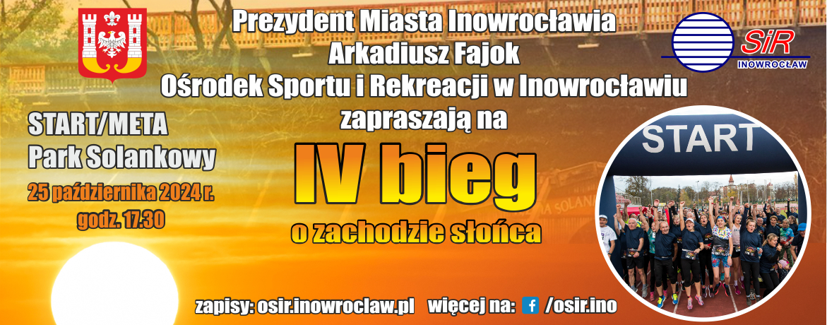 baner bieg o zachodzie słońca www OSiR